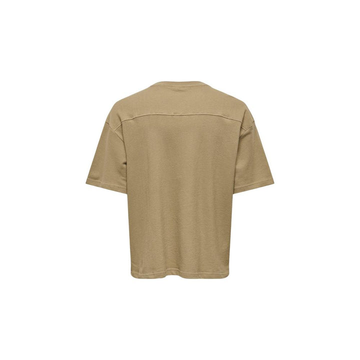 Only &amp; Sons Brown Cotton T-Shirt