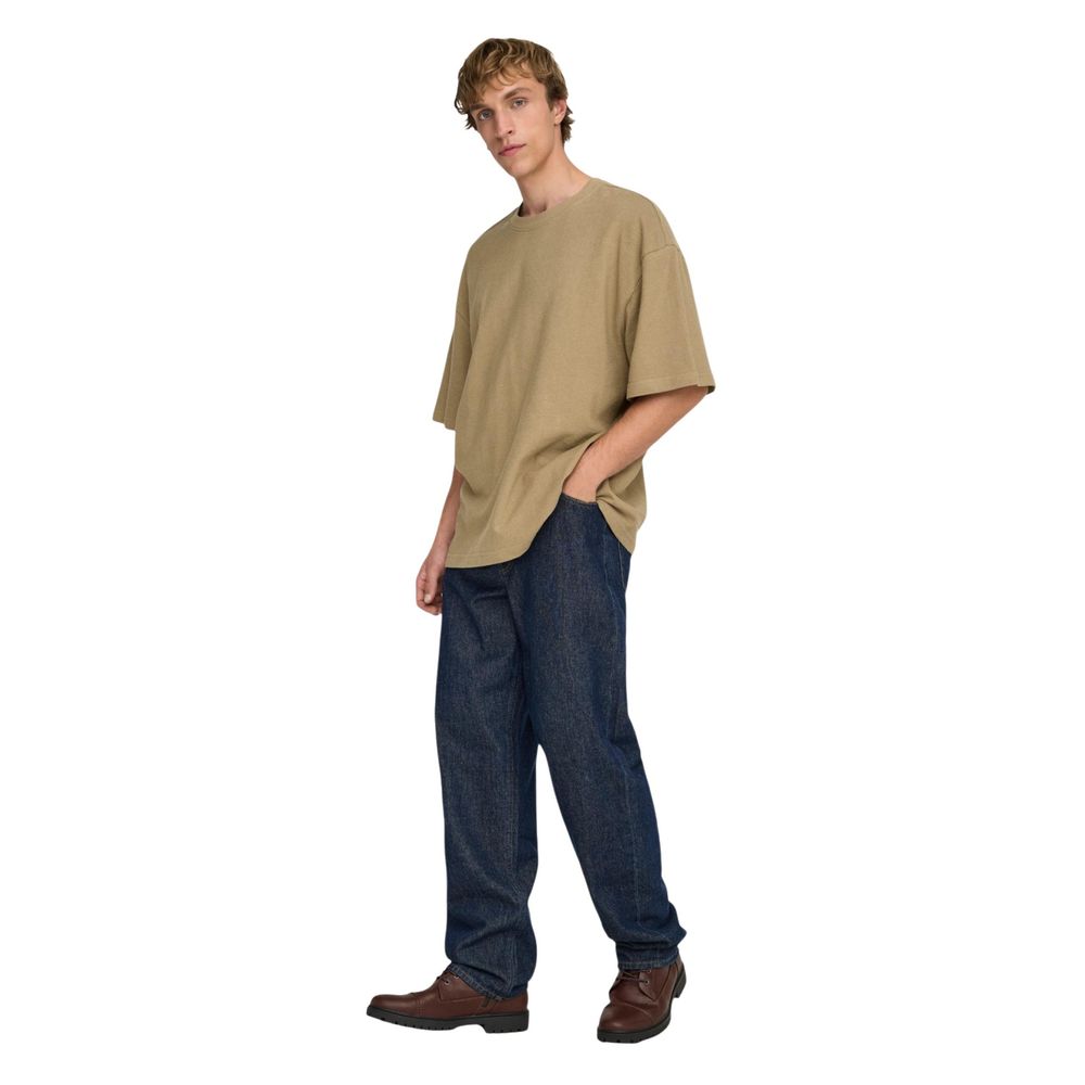 Only &amp; Sons Brown Cotton T-Shirt