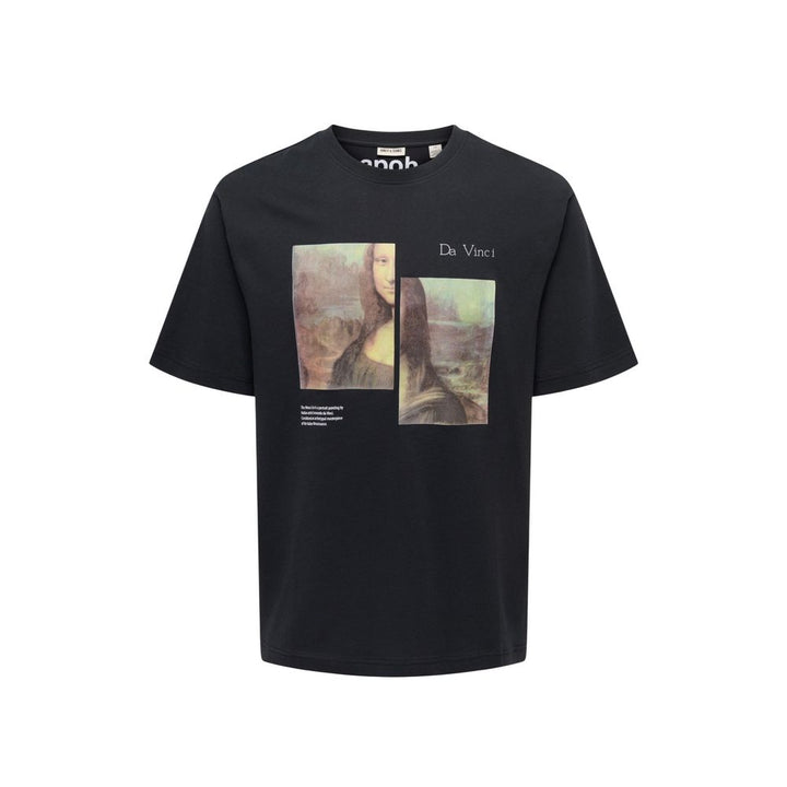 Only &amp; Sons Black Cotton T-Shirt