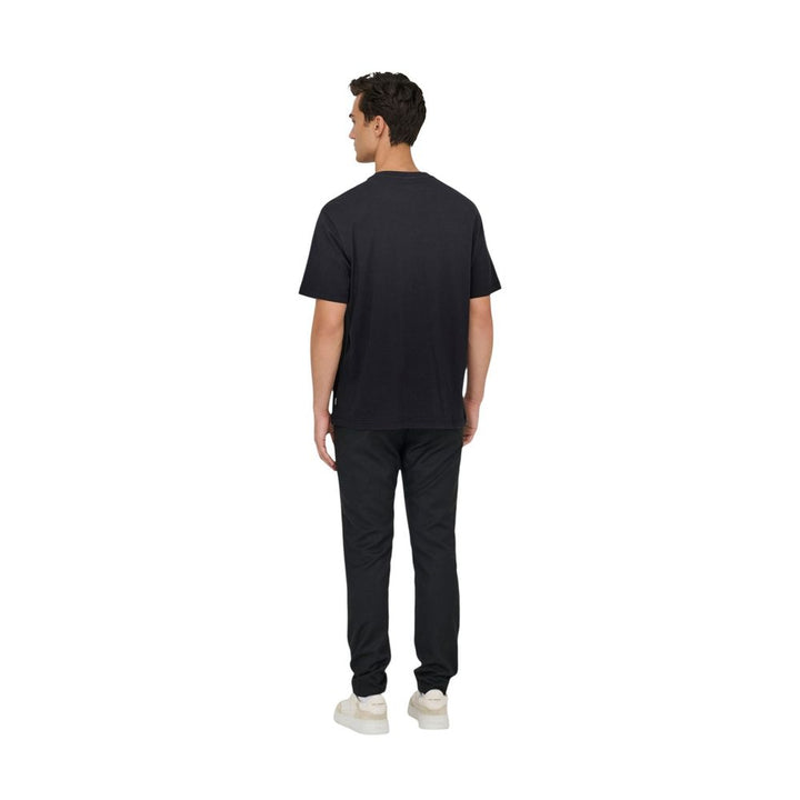 Only &amp; Sons Black Cotton T-Shirt
