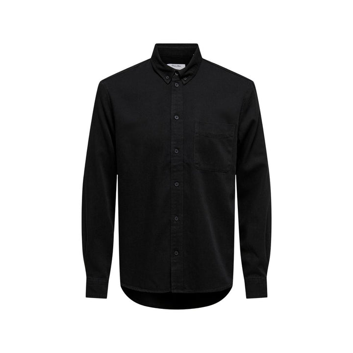 Only &amp; Sons Black Denim Shirt