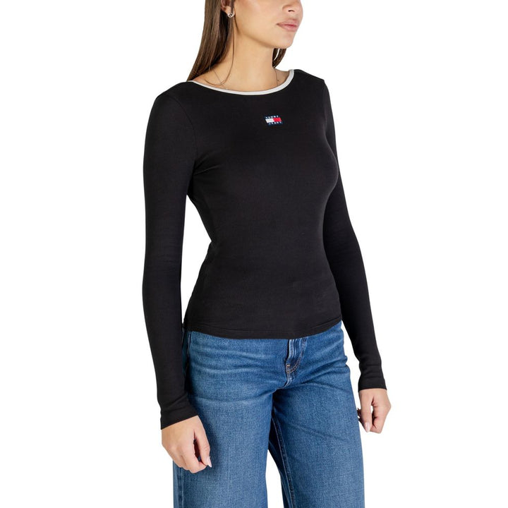 Tommy Hilfiger Jeans Black Recycled Cotton Long Sleeve T-Shirt