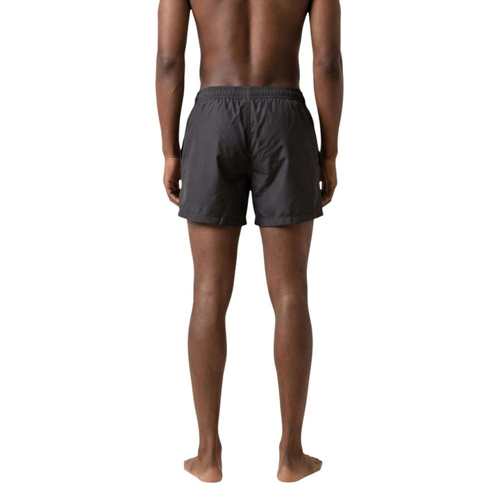EA7 Emporio Armani Black Polyester Swim Shorts