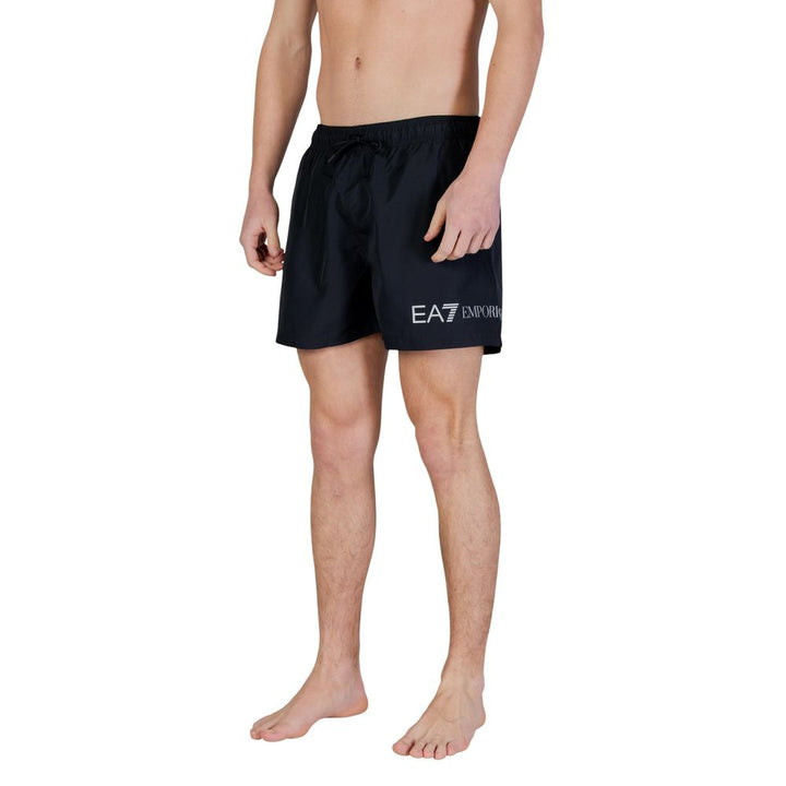 EA7 Emporio Armani Bicolor Polyester Swim Shorts