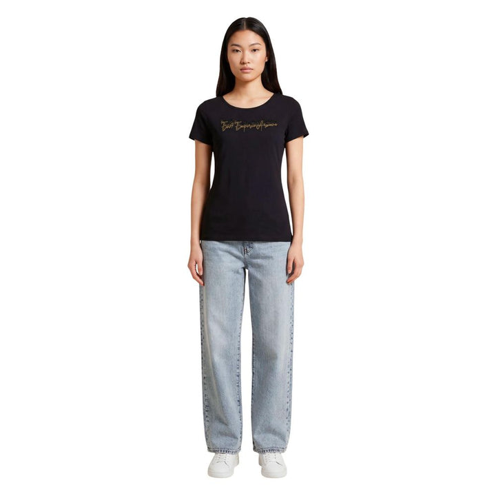 EA7 Emporio Armani Black Elastane T-Shirt