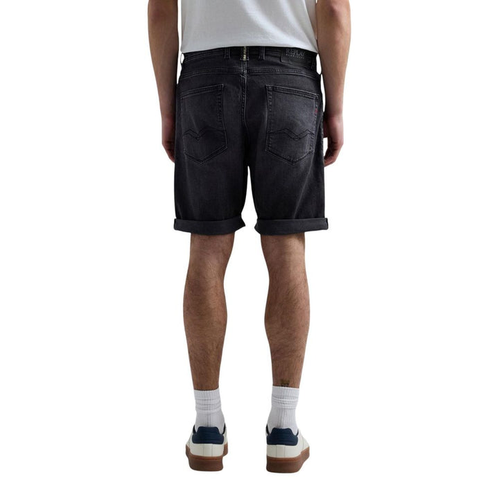Replay Gray Cotton Bermuda Shorts
