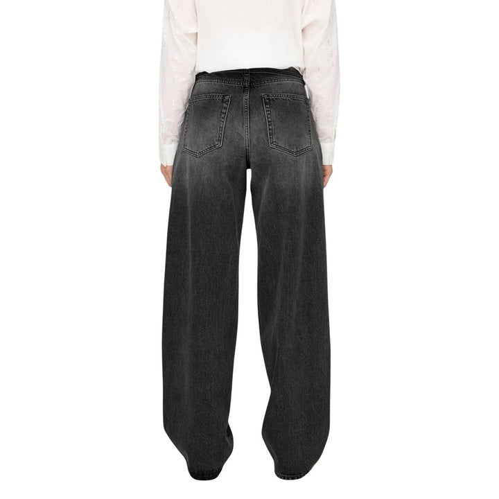 Only Black Recycled Cotton Mom Jeans