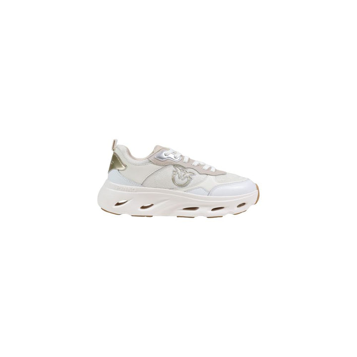 PINKO White Leather Chunky Sneakers