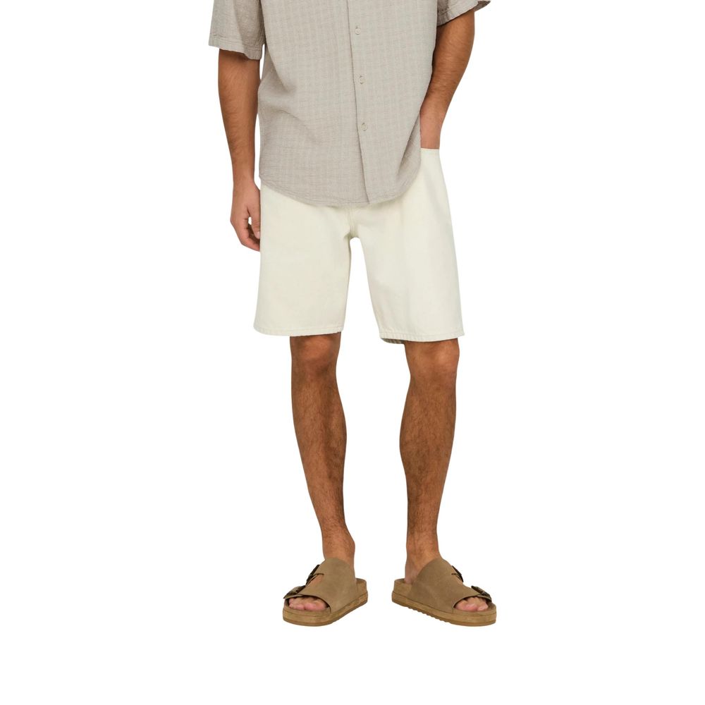 Only &amp; Sons Beige Cotton Bermuda Shorts