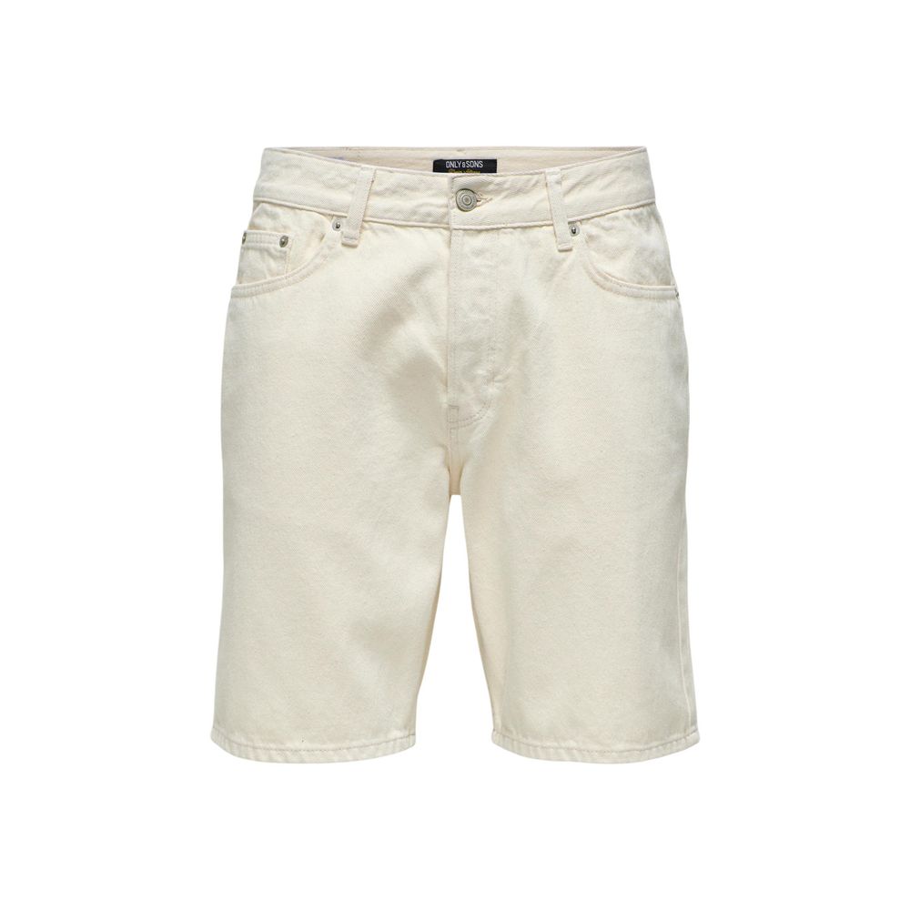 Only &amp; Sons Beige Cotton Bermuda Shorts