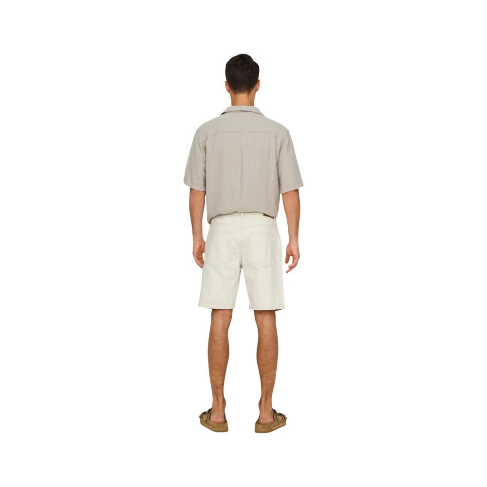 Only &amp; Sons Beige Cotton Bermuda Shorts