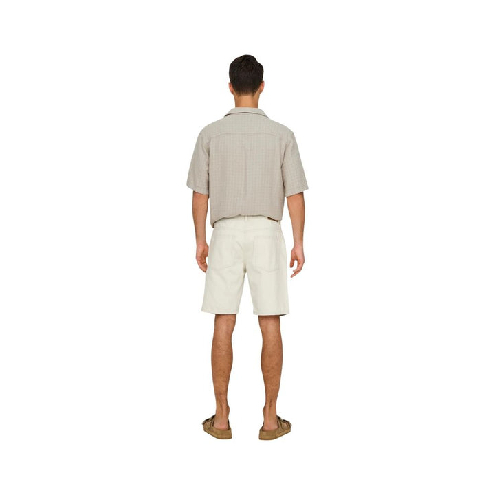Only &amp; Sons Beige Cotton Bermuda Shorts