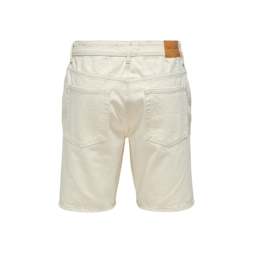 Only &amp; Sons Beige Cotton Bermuda Shorts