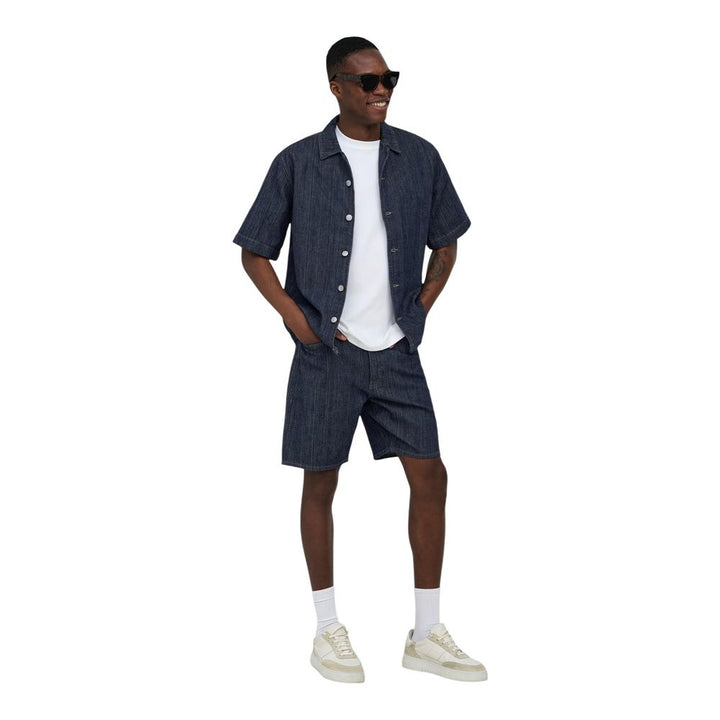 Only &amp; Sons Blue Cotton Shortsleeve Shirt