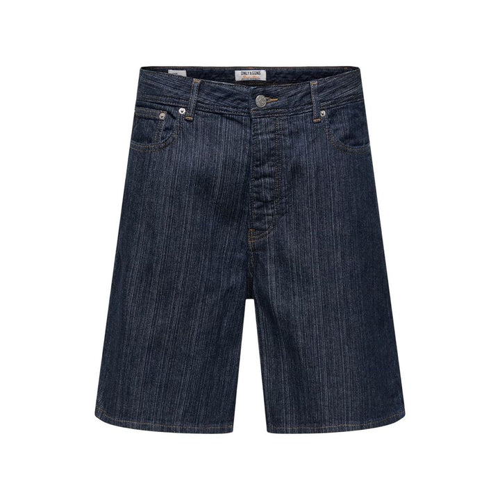 Only &amp; Sons Blue Cotton Bermuda Shorts