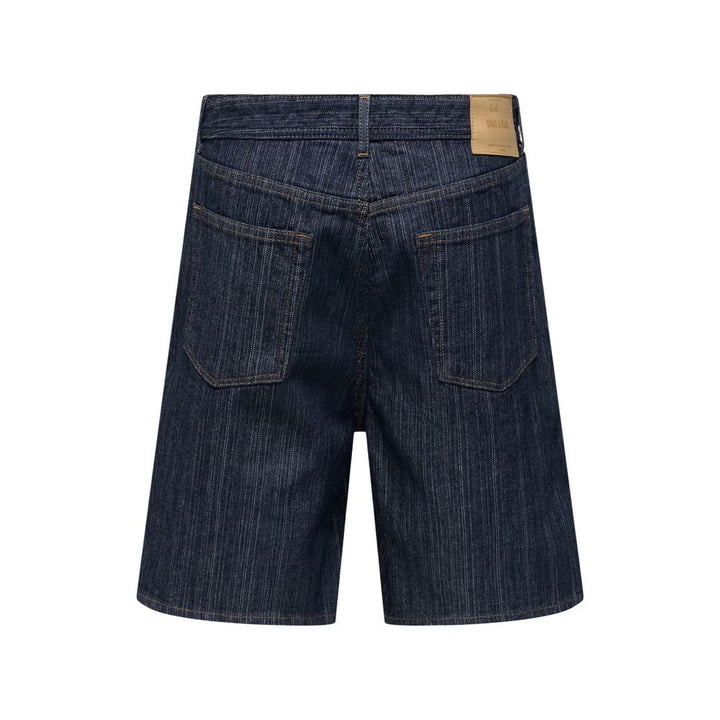 Only &amp; Sons Blue Cotton Bermuda Shorts