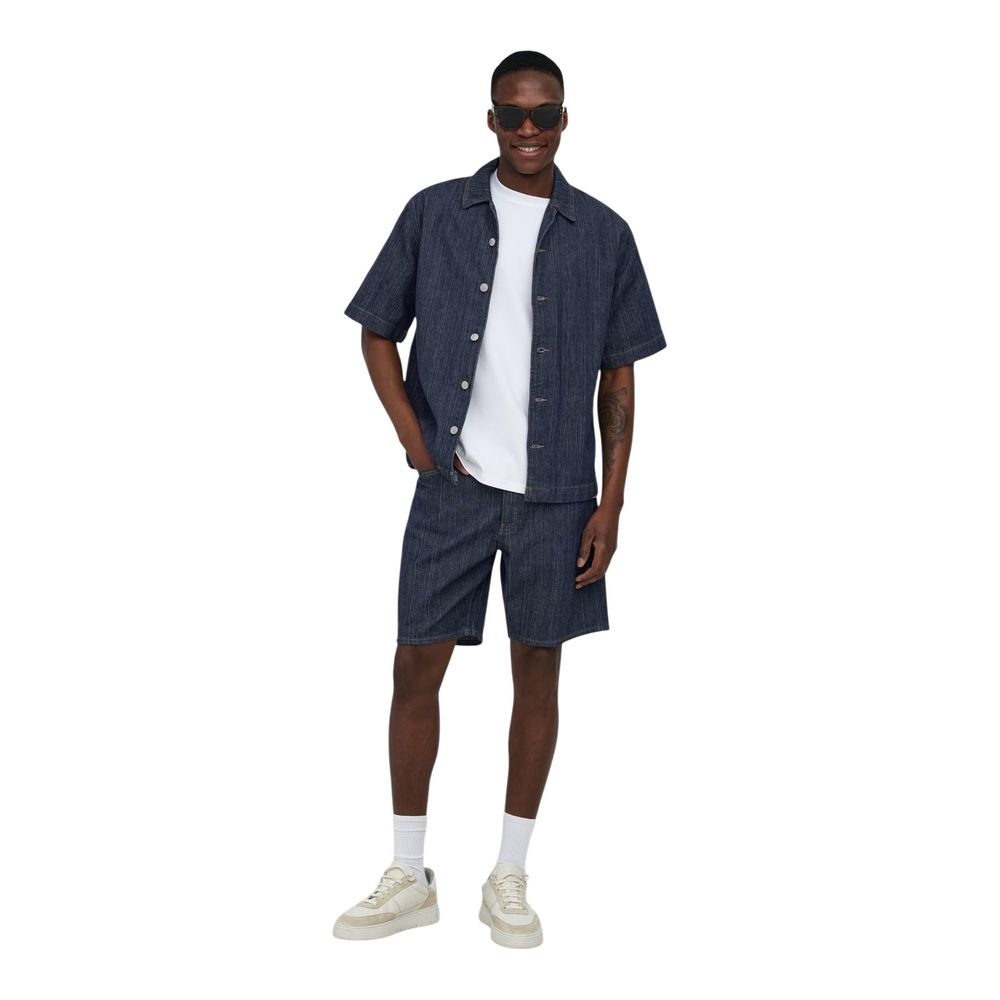 Only &amp; Sons Blue Cotton Bermuda Shorts