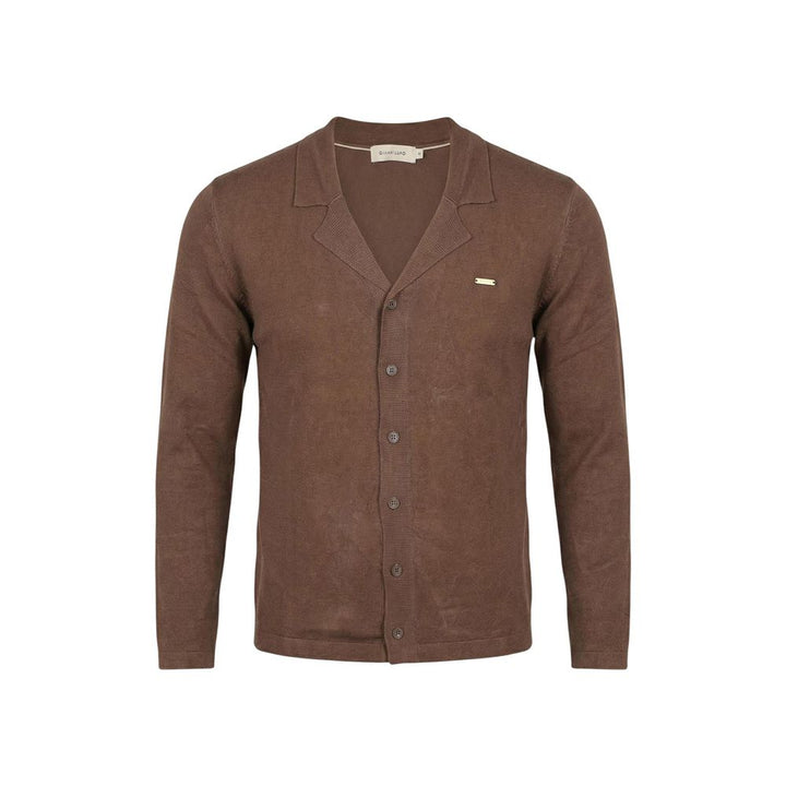 Gianni Lupo Brown Viscose Cardigan