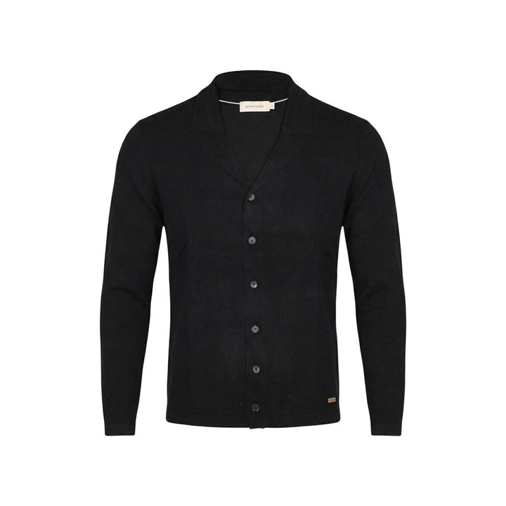 Gianni Lupo Black Viscose Cardigan