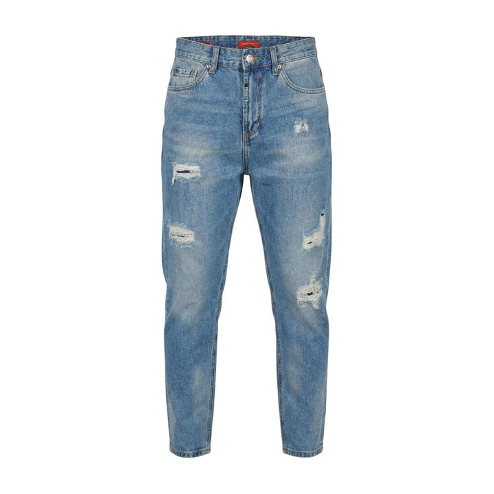 Gianni Lupo Blue Cotton Skinny Jeans