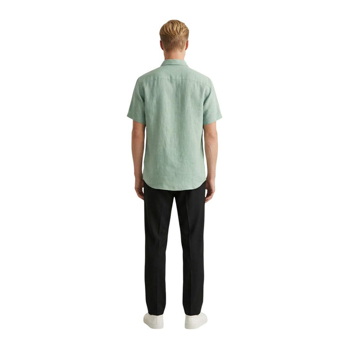 Gianni Lupo Green Linen Shortsleeve Shirt