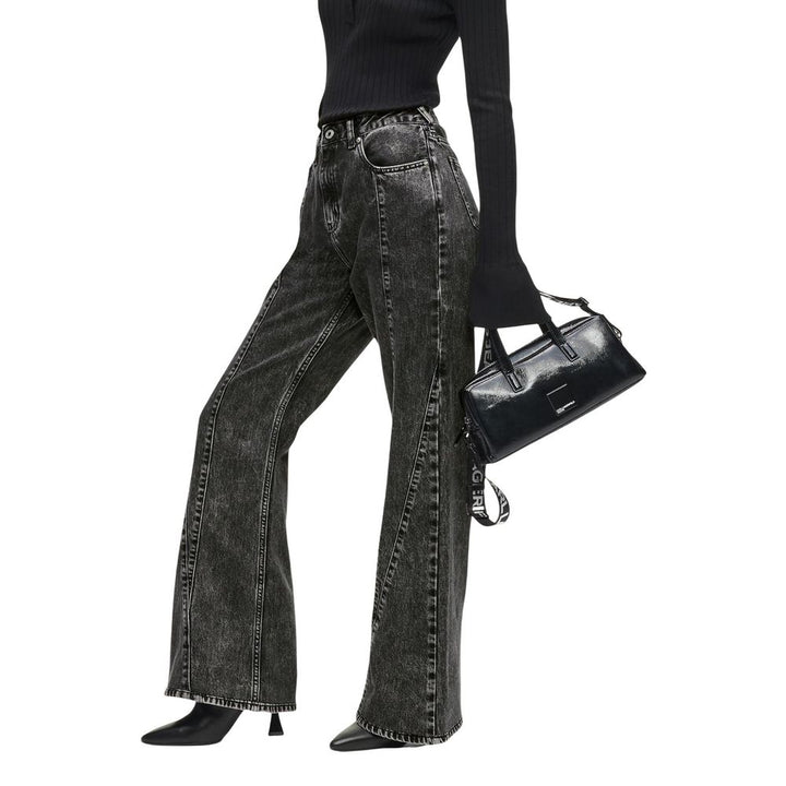 Karl Lagerfeld Black Recycled Cotton Mom Jeans