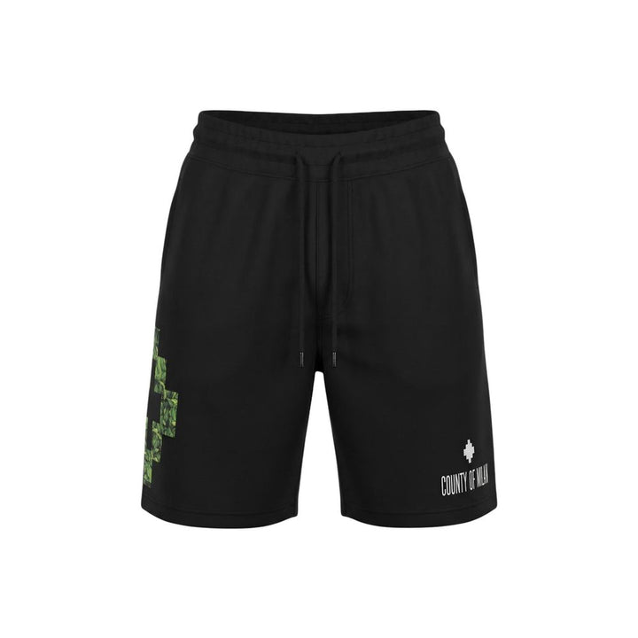County of Milan Black Cotton Bermuda Shorts