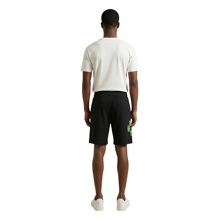 County of Milan Black Cotton Bermuda Shorts