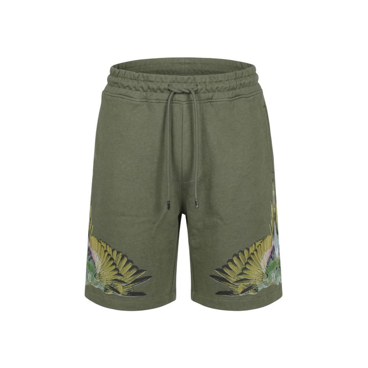 County of Milan Green Cotton Bermuda Shorts