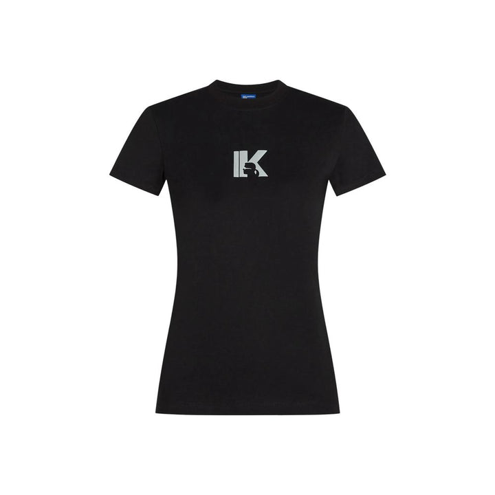 Karl Lagerfeld Black Cotton T-Shirt