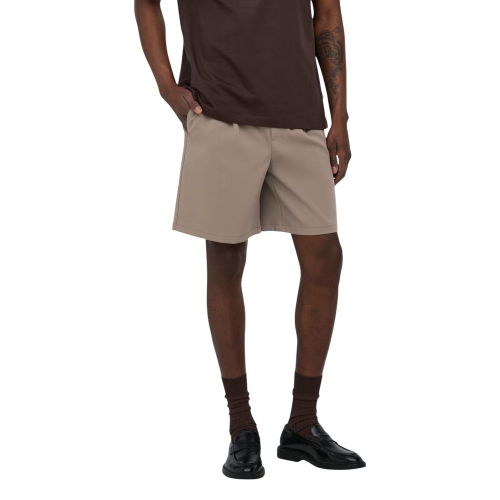 Only &amp; Sons Beige Recycled Polyester Bermuda Shorts