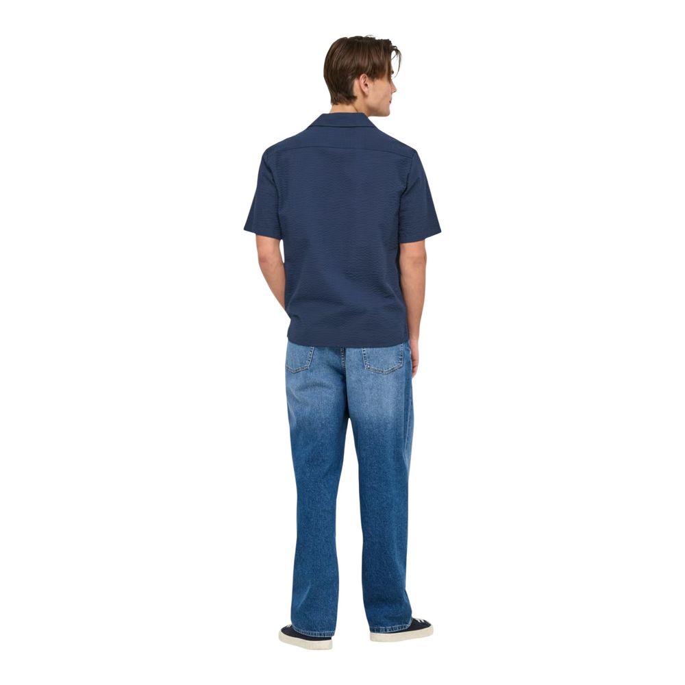 Only &amp; Sons Blue Cotton Shortsleeve Shirt