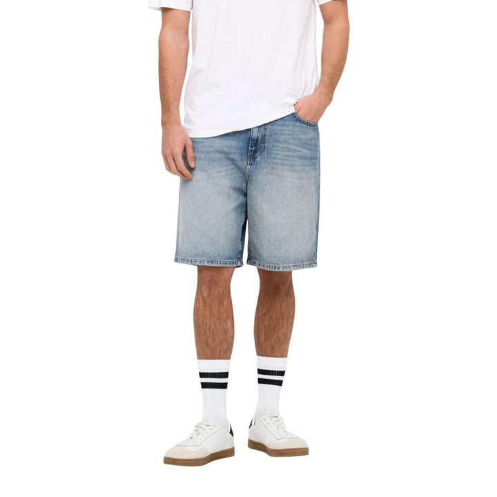 Only &amp; Sons Light Blue Organic Cotton Bermuda Shorts