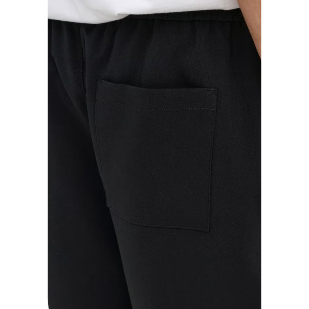 Only &amp; Sons Black Recycled Polyester Bermuda Shorts