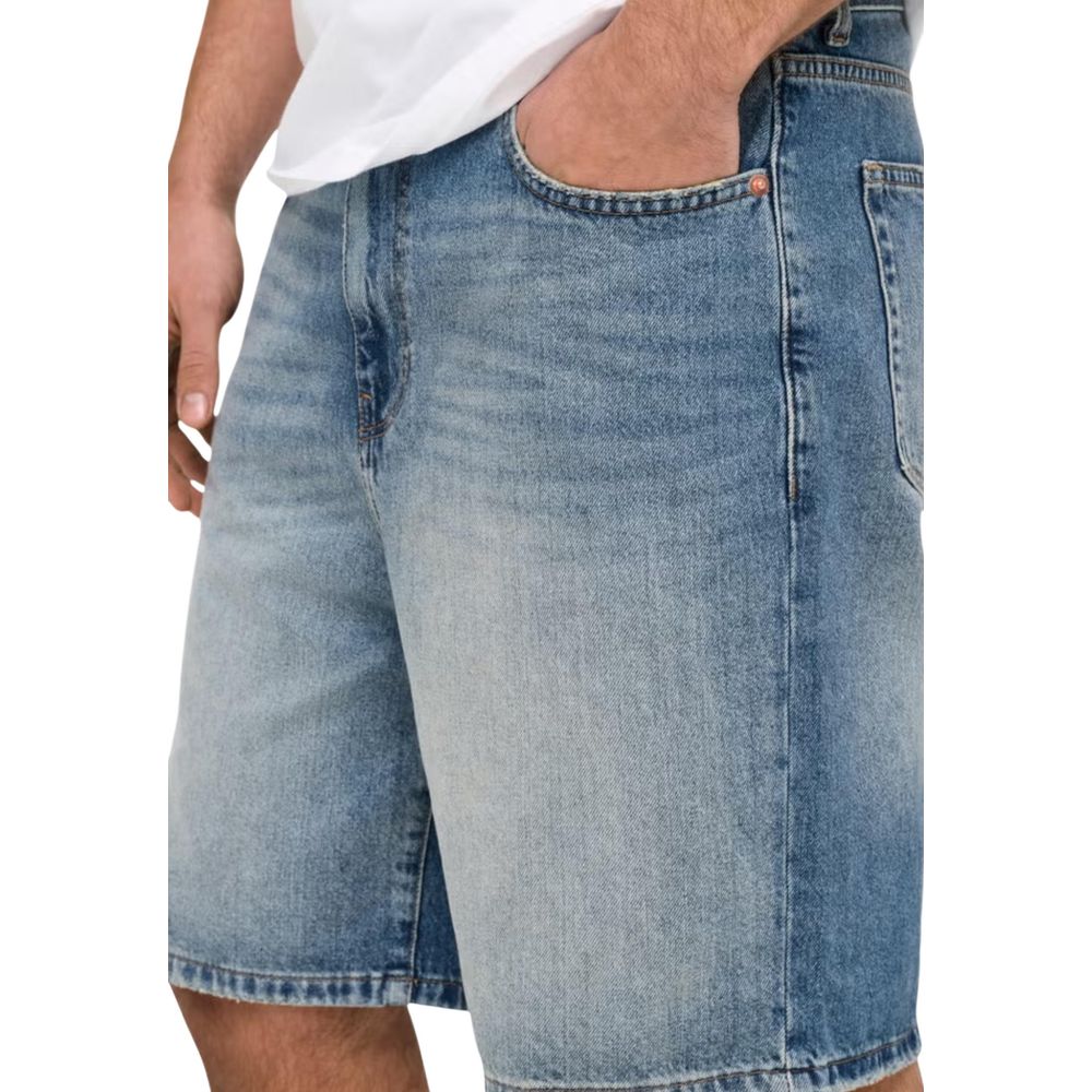 Only &amp; Sons Light Blue Organic Cotton Bermuda Shorts