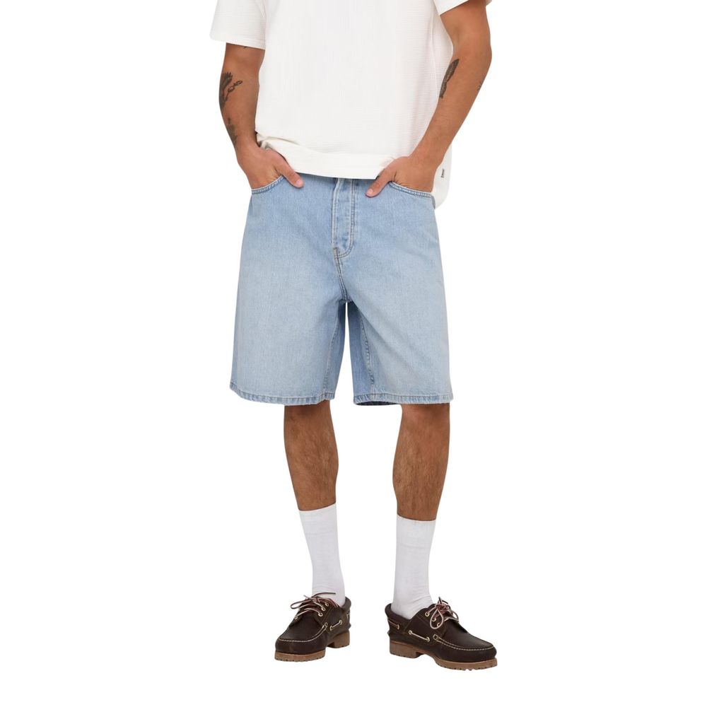 Only &amp; Sons Light Blue Organic Cotton Bermuda Shorts