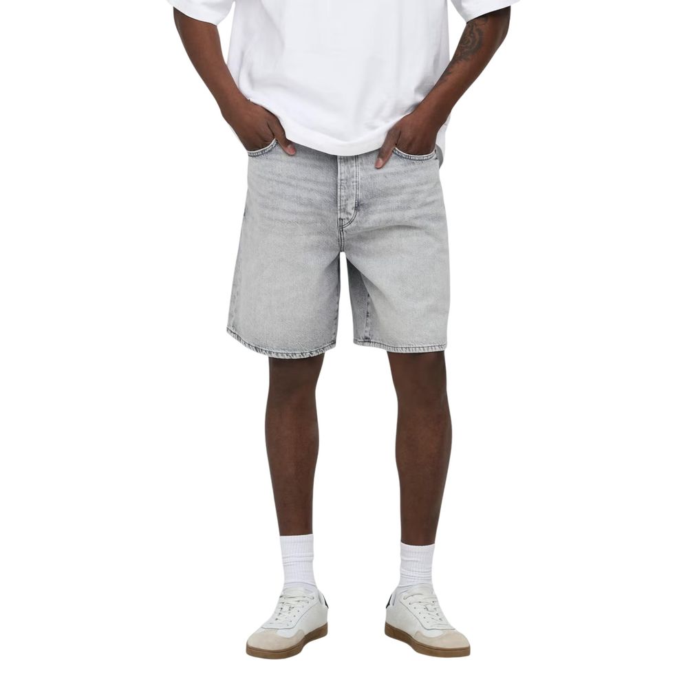Only &amp; Sons Gray Cotton Bermuda Shorts