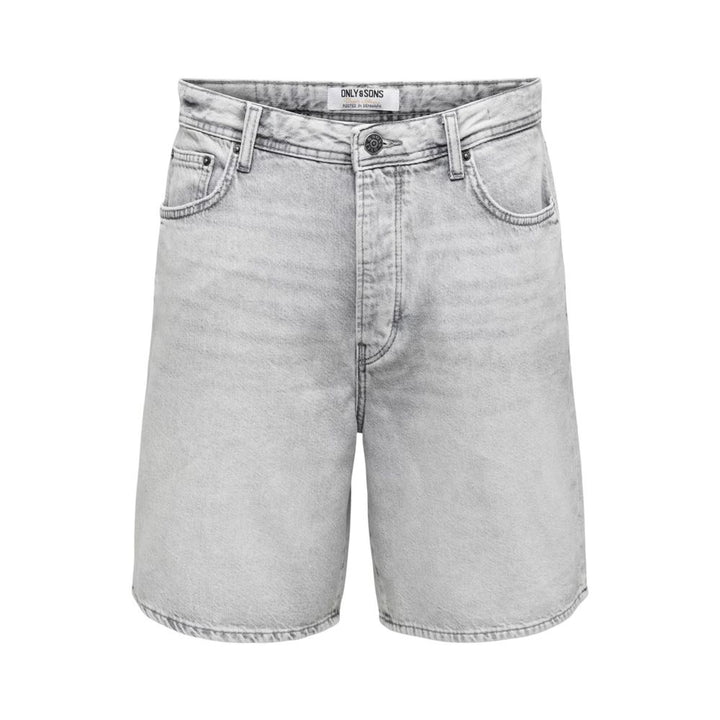 Only &amp; Sons Gray Cotton Bermuda Shorts