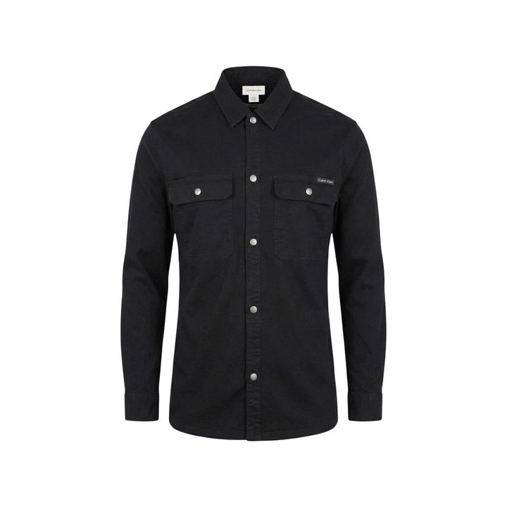 Calvin Klein Jeans Black Cotton Dress Shirt