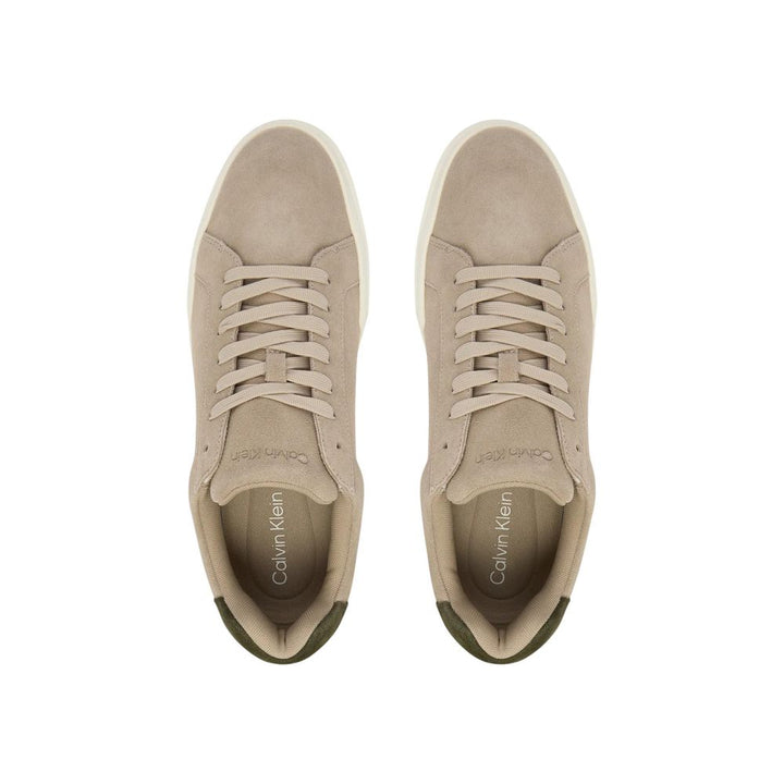 Calvin Klein Jeans Gray Leather Low Top Sneakers