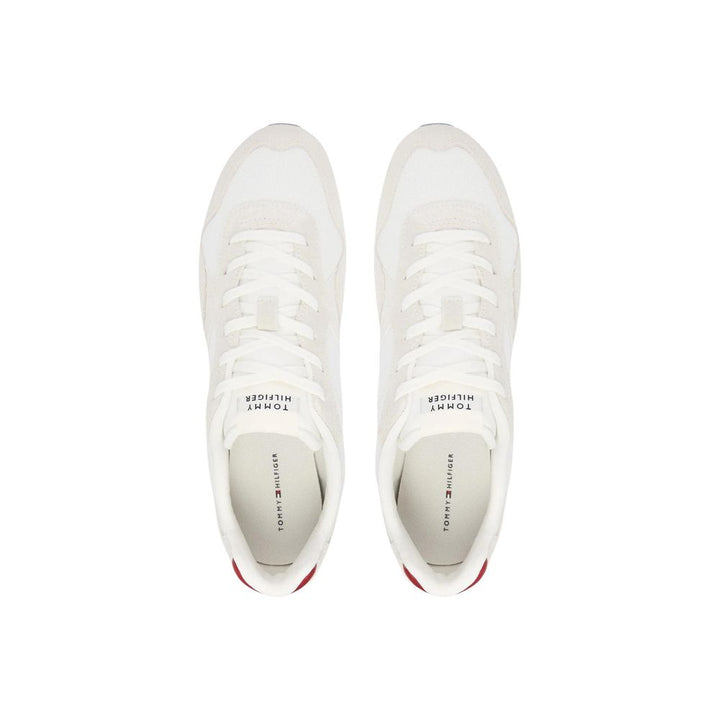 Tommy Hilfiger White Recycled Polyester Low Top Sneakers