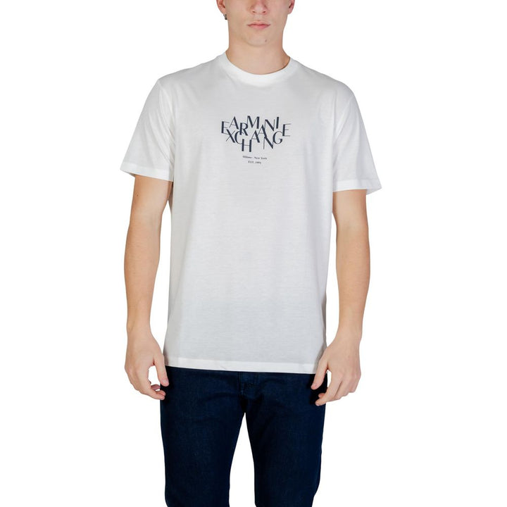 Armani Exchange White Cotton T-Shirt