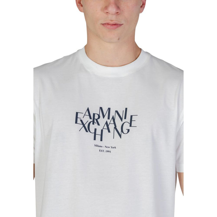 Armani Exchange White Cotton T-Shirt