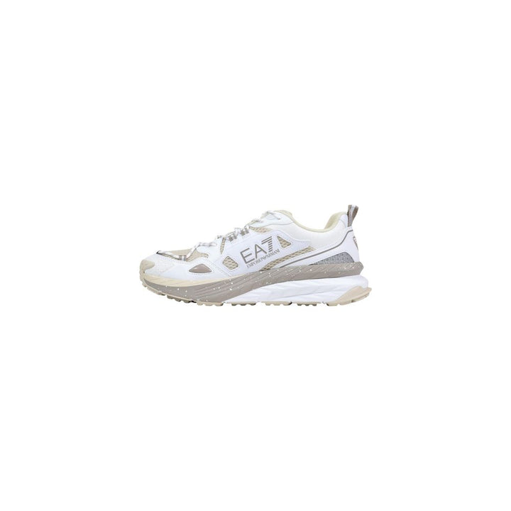 EA7 Emporio Armani White Polyester Athletic Sneakers