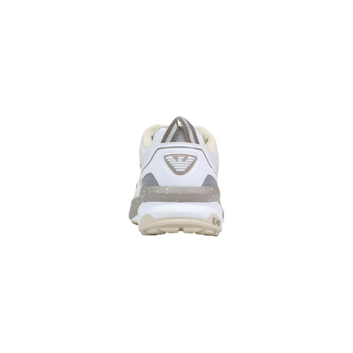 EA7 Emporio Armani White Polyester Athletic Sneakers