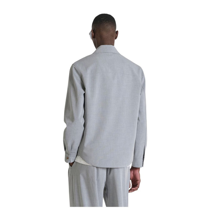 Antony Morato Gray Polyester Dress Shirt
