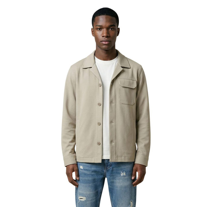 Antony Morato Beige Polyester Full-Length Jacket