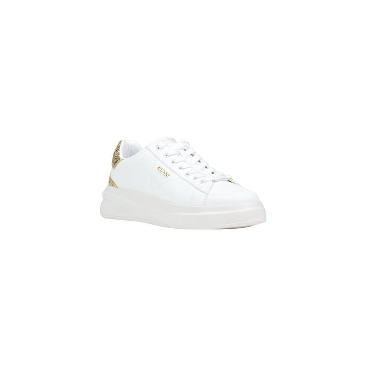 Guess White Leather Low Top Sneakers