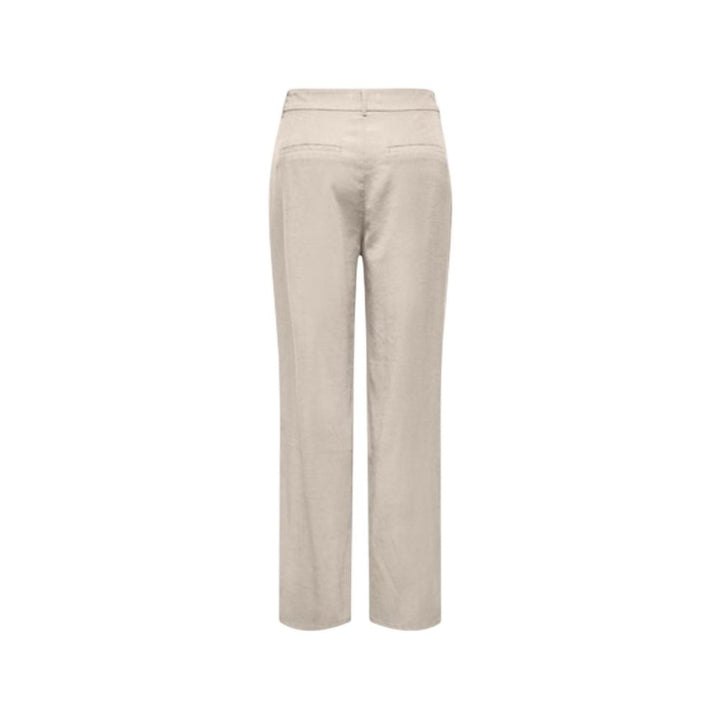 Only Beige Viscose Casual Pants