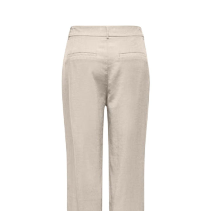 Only Beige Viscose Casual Pants